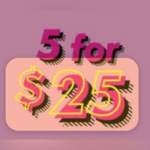 5 for $25 Deal Sign